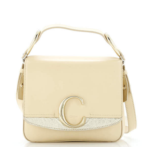Chloe Small C Flap Bag Leather - Picture 1 of 7